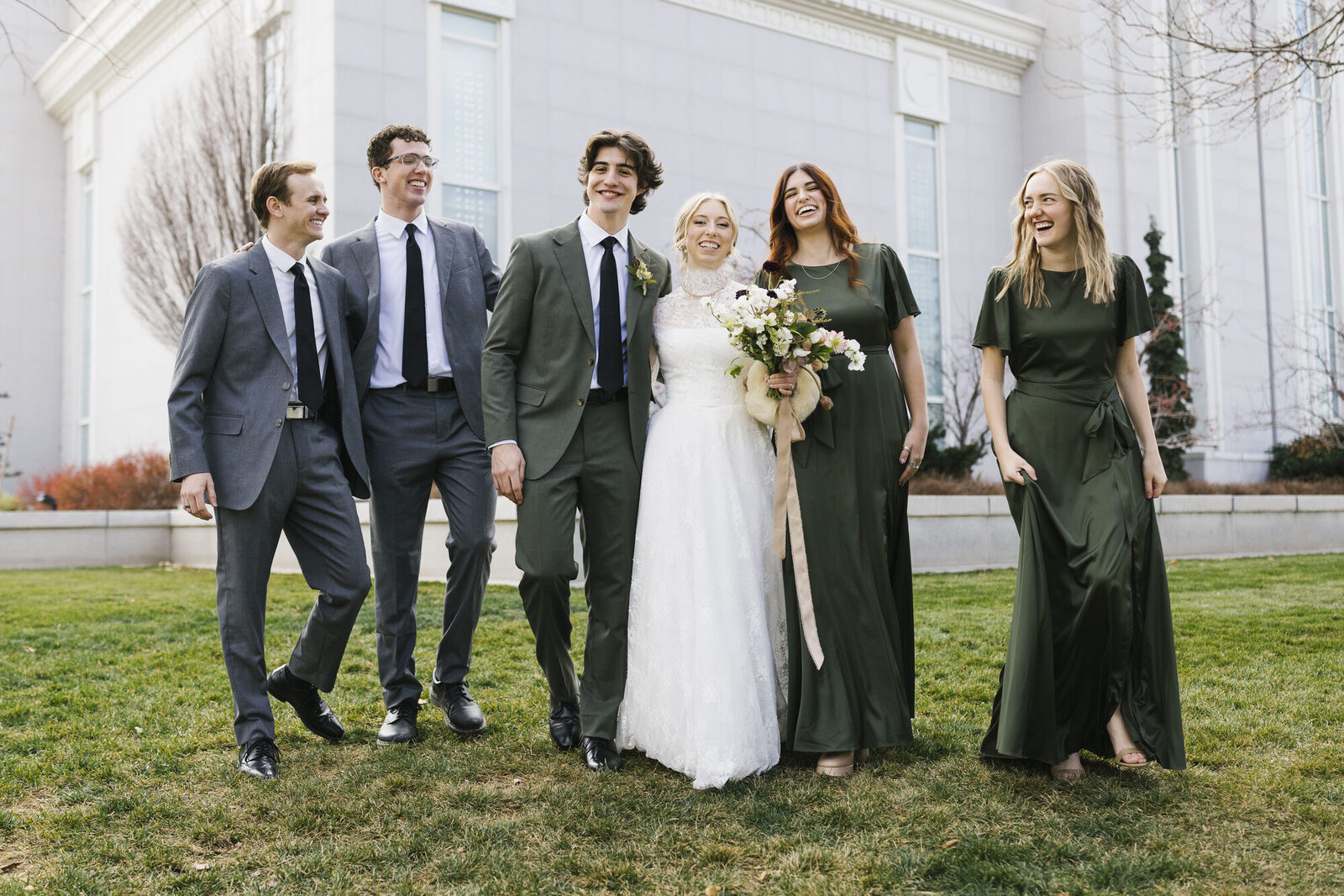 Elle and Braden on their wedding day